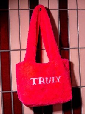 TRULY Pink Fuzzy Bag NIB